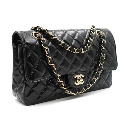 chanel patent leather handbag|chanel black patent leather bag.